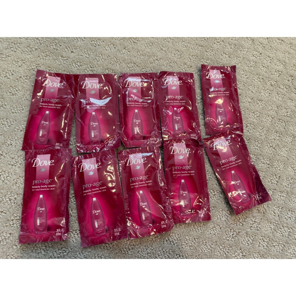 10 Dove‎ Pro Age Beauty Body wash SAMPLES .3 each